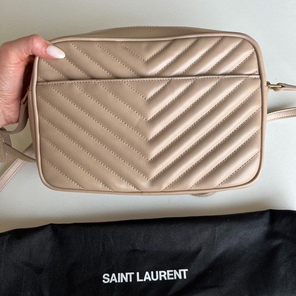 Saint Laurent Lou Medium YSL Quilted Camera Crossbody Bag with Pocket - Picture 6 of 10